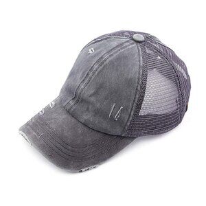 C.C Hatsandscarf New Cotton Ponytail Hat Adjustable Trucker Cap